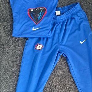 Men Size Large Nike Dri-Fit Blue DePaul University Track Set SweatPants Bundle